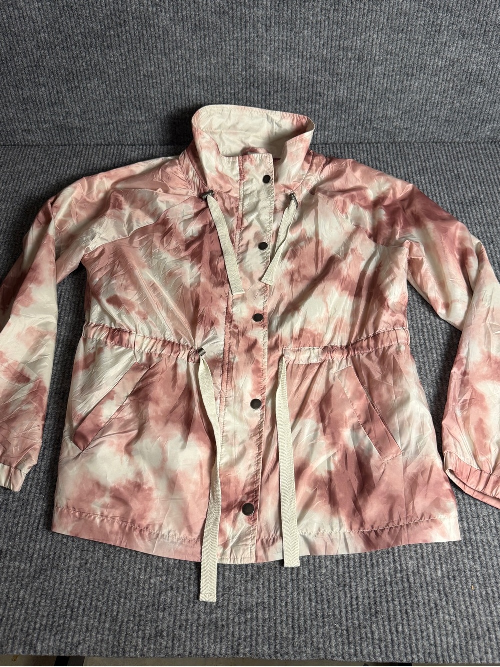 Maurices Pink and Cream Tie-Dye Utility Jacket